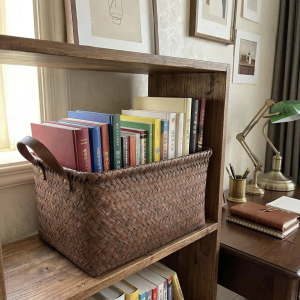 AMU·PIGGY | Rattan Book and Item Organizer