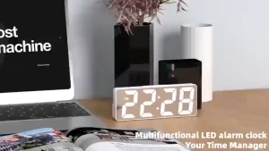 Jam Meja Digital Dinding Alarm Clock LED Tanggal Suhu USB Smart Clock Pengisian Daya 2025 New Model