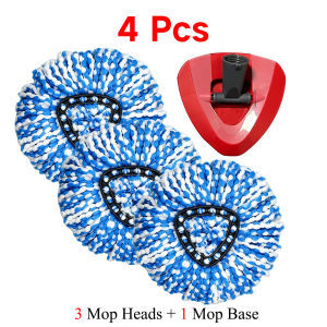 Spin Mop Replacement Head and Replacement Base Compatible with Vileda/O-Cedar RinseClean 2-Tank System(NO Bucket)