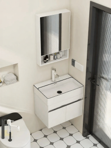 LANGXIANG | Space-Saving Narrow Bathroom Cabinet with Integrated Basin 25cm