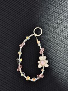 Luxury high-end full-diamond cartoon bear mobile phone lanyard beaded crystal mobile phone chain portable hanging chain bag key