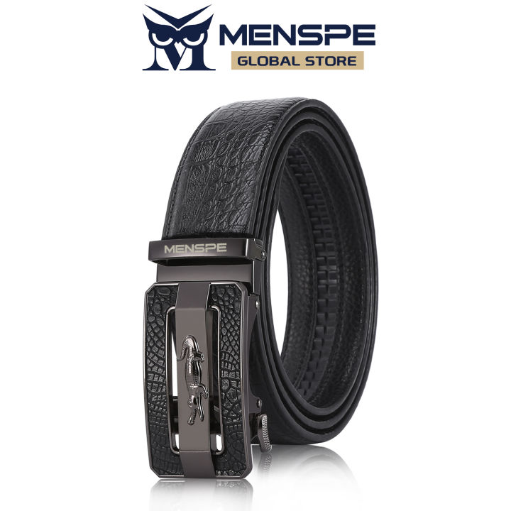 MENSPE Men Belt Genuine Leather Original Strap Male belt Designer Pin  Buckle Head men's Belts Men Casual Business Leather Belts Metal Automatic  Buckle