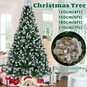 Christmas Tree 4FT/5FT/6FT/7FT Christmas Tree Metal Stand Pine Tree Snow Tree Christmas Tree