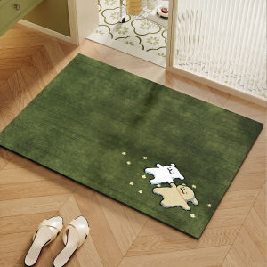 Water Absorbent Half Round Bathroom Mat
