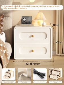 SAMEDREAM | Compact Bedroom Nightstand Storage Light Luxury