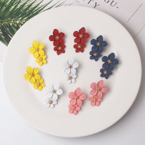 Double-layers Flower earrings dangling Fashion Earrings Exaggerated earings for women earrings korean style set Jewelry gift for ladies earrings on sale floral stud earrings Women Stud earings for wedding beach Women Drop Earrings Elegant Vintage 耳环ins简约
