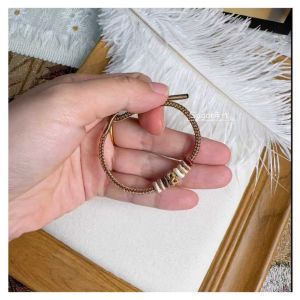 Handmade Original Champagne Color Braided Rope Bracelet with Cat Pendant French Bread Design Autumn Fashion Jewelry Accessory