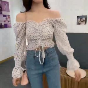 ครอบเขนยาวสม็อคอกสไตล์ เกาหลีลำลอง เสื้อครอบเเขนยาวที่รัดรูปสไตล์เกาหลี