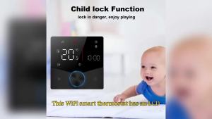 WiFi Smart Heating Knob Thermostat LCD Display Touch Screen Temperature Controller For Water Gas Boiler Electric Heating
