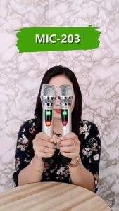 Mic Wireless MIC-203 Tanpa Kabel Suara Jernih Profesional 2 Microphone Karoke Mic Speaker Jack Besar