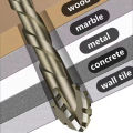Hex Masonry Drill Bits 1/4 Shank Titanium Steel Metal Cross Drill For Glass Ceramic Concrete Brick Hard Drill Bit Tool. 