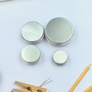 10Pcs Mini Metal Aluminum Tin Cans Round Jar Cosmetic Sample Container 15/30/50G