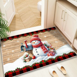 VIKAMA Hồng Cây Giáng Sinh Thảm Chùi Chân Giáng Sinh Vui Vẻ Lối Vào Thảm Phong Cách Hiện Đại Thảm Polyester Cho Phòng Khách Phòng Ngủ Phòng Tắm Trang Trí Nhà