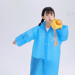 【Cheapest Price】2PCS High Quality EVA Children Raincoat Raincoat For Kids One Piece Thickened Waterproof Rain Coat Girl Boy Outdoor Motorcycle Cycle Scooter Raincoat