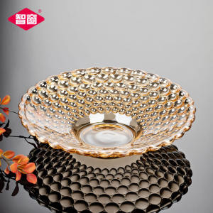 Luxury Home Use Crystal Glass Fruit Tray Modern Simple High End Snack Tray for Living Room Tea Table High Aesthetic Value