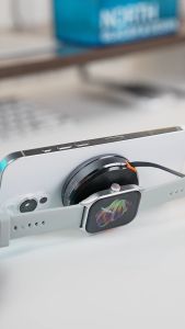 Awei W27 3 in 1 Wireless Charging 15W Wrieless Charger Portable Design Charger Extension Cords Qi Quick Charge Compatible with IPhone Apple Watch Air Pods 