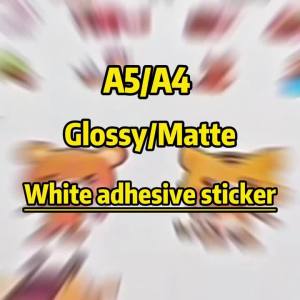 A4/A5 20/50pcs White Self-Adhesive Paper Sticker Matte Glossy Surface Paper Sheet for Laser Inkjet Printer Label Copier Writable