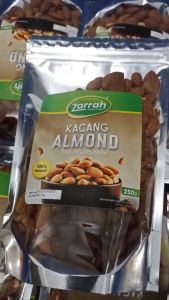 Kacang Almond Panggang Kupas 250gr Premium 100% Natural - Cemilan Mewah Sehat Berkualitas
