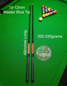 MINI BILLIARD CUE STICK 48 INCHES LONG equipped with MASTER BLUE TIP (FIBER BLUE TIP) w/ FREE TISA per Tako
