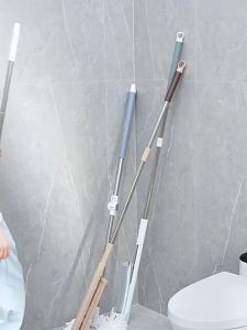 LODER ECOCO Mop Broom Holder Wall Mount Rack Strong Adhesive Non Slip Hanger Hook Organizer for Kitchen Toilet Cleaning