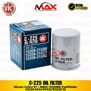Vic Oil Filter For C-225 for Nissan Cefiro 97 / 300EX (VQ300E) Pathfinder VG33E/EA32/EPA32/EHA32 96