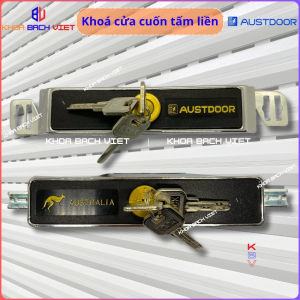 Bộ khoá cửa cuốn tấm liền Austdoor - Khoá cửa kéo tay Đài Loan hàng chất lượng cao.