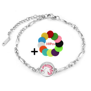 New Aromatherapy Locket Bracelet 12mm Essential Oil Diffuser Perfume Bangles Tree of Life High Quality Stainless Steel Jewelry