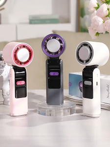 Foldable 90° Pivot Handheld Fan – Wearable Neck Fan with LED Display & 4000 mAh Battery