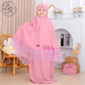 Mukena Anak 3 in 1 MAHREEN bahan Crinckle Airflow 3-8thn