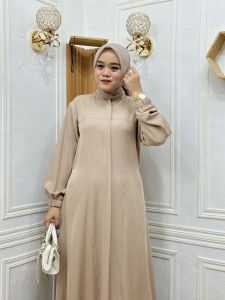 GAMIS POLOS SHAKILA PREMIUM BASIC PANJANG SYARI DEWASA FULL KATUN