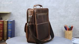 Túi Đeo Chéo Da Bò Sáp Cao Cấp Phong Cách Thời Trang Vừa Cho Ipad 129 inch Bảo Hành 3 Năm