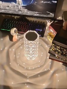 Colorful Touch Crystal Rose Diamond Lamp (Rechargeable Model)