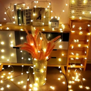 ไฟเชอรี่ ไฟแต่งห้องนอน ไฟประดับห้อง LED Light ไฟติดห้องนอน ของตกแต่งห้อง 10ดวง/20ดวง/40ดวง 1.5M/3M/6M โคมไฟกระพริบแสงสร้างสรรค์ ไฟคริสต์มาสChrismas