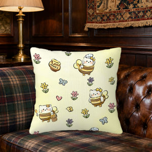 Sanrio | Sanrio HELLO kitty Pillow Covers Cartoon Sofa Decorative Home Double-sided Printing Short Plush Cushion Cover Christmas gifts