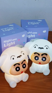 Panda Home Lampu Tidur Silicone Shinchan Lampu Silikon Tepuk Crayon Shincan Lamp Meja Squisy