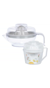 Bộ dụng cụ ca vắt nước cam bằng tay nhựa VIỆT NHẬT - Trong suốt có lưới lọc nắp đậy - 6903/5