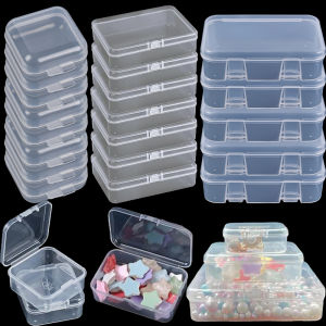 10/20pcs Mini Plastic Storage Boxes / Mixed Sizes Rectangular Empty Storage Containers / Transparent Jewelry Packing Box / Dustproof Durable Small Items Organizer