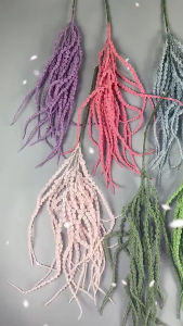 10pcs/100cm Artificial Amaranthus Stems Fake Leaves Stems in Vase Realistic Silk Faux Flowers