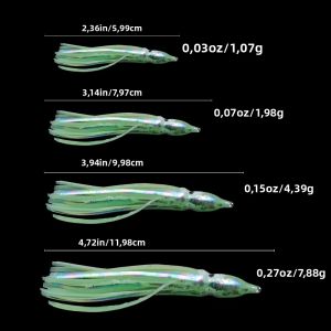 10 Chiếc Dạ Quang Mực Mồi Mềm Với Phát Sáng Mạnh Mẽ Cho Câu Cá Biển Nước Biển Chất Lượng Cao Mồi Dành Cho Chuyên Nghiệp Anglers