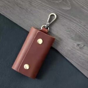 Ví Đựng Chìa Khóa Da Nam Đa Năng Kẹp Lưng Móc Treo Thắt Lưng Ví Đựng Chìa Khóa Da Bò Cổ Điển