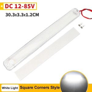12V 24V LED Car Interior Light Bar 84 LEDs Strip with Switch Reading Lamp for Camper Bus Motorhome Boat Roof Lighting