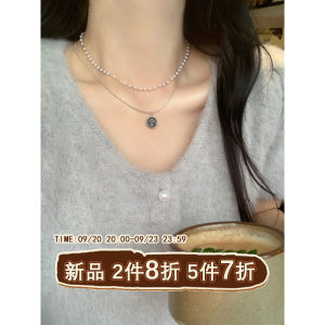 Twin Flower Pearl Necklace Female 2024 New Arrival Best Selling Accessible Luxury Niche Design Sweater Chain All-Matching Hoodie Chain