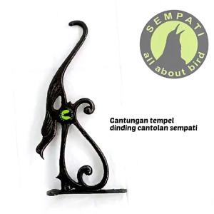 SEMPATI GROSIR Gantungan Tempel Dinding Alumunium Antik Motif Burung Sempati Isi 10 Pcs Cantolan Kandang Murai Kotak Lovebird Pot Bunga