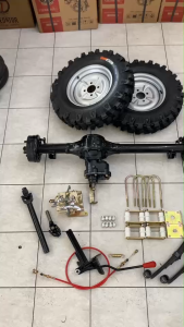 ชุดเพลาสร้างสามล้อครบชุด ชุดแหนบรถสามล้อพร้อมอุปกรณ์ยึด ชุดเกียร์แบบมีสโลว เพลากลาง ล้อยางสามล้อ สินค้ามีพร้อมส่ง!!!