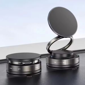 Folding Strong Magnet Magnetic Phone Holder 360 ° Rotation Desk Car Vacuum Suction Windshield Dashboard Mobile Phone Holder Adsorption