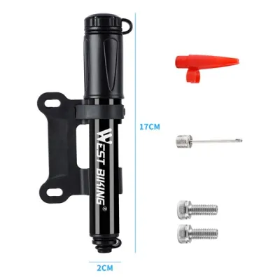 Tây Đạp Xe 100Psi Ống Bơm Xe Đạp Mini Hợp Kim Nhôm Xe Đạp Tay Bơm Không Khí Máy Bơm Hơi Lốp Xe Valve Schrader Presta MTB Đường Đi Xe Đạp bơm