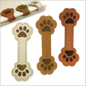 Magnetic Leather Bookmarks for Reading Cute Dog Paw Shape Magnet Bookmark Clips Magnetic Book Marks Gifts for Book Lovers.