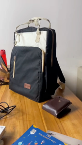 VELATRIC - Tas Ransel Wanita 2 in 1 Kanvas Korean Style Ukuran Besar Quality Import Premium Ransel Laptop Bergaya Fashion Bayar Ditempat