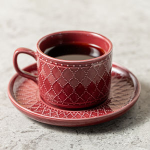 Handmade Ceramic Coffee Cup Set with Lid Tea Time Latte Art Ladies High Aesthetic Value Gift Box French Style Pure Color