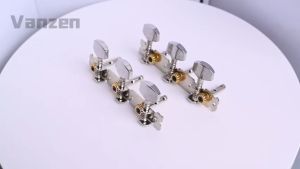 Guitar Tuning Pegs Keys 3R3L Machine Heads Tuners Set Compatible with Acoustic Folk Classical Guitar (Silver)